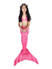 Mermaid Costume Kids Hot Pink Maillots de bain Fishtail 2 pièces Set Déguisements Halloween