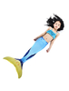 Mermaid Costume Kids Maillots de bain Blue 2 pièces Déguisements Halloween