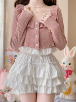 Mignonne Lolita Bloomers Volants Short Lolita Blanc Ample