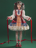 Mignonne Lolita JSK Robe 2 Pièce Set Ensemble De Jupe De Pull Lolita Sans Manches En Polyester Bordeaux