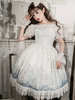 Mignonne Lolita Jsk Robe Dentelle Arcs Sans Manches Blanc Lolita Jupe Chic