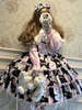 Mignonne Lolita JSK Robe Rose Noir Chic Jupe Imprimé Polyester Sans Manches Noir Lolita