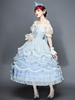 Mignonne Lolita OP Robe Polyester Manches Courtes Bleue Douce Lolita Une Pièce