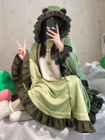 Mignonne Lolita Poncho Grenouille Vert Polyester Été Lolita