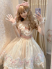 Mignonne Lolita Robe Polyester Dentelle Sans Manches Beige Lolita Jupes