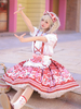 Mignonne Lolita SK Jupes Lolita Noires À Imprimé Fleurie