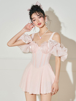 Mignonne Lolita Tenue Maillot de Bain Combinaison sans manches rose