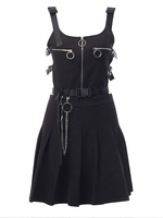 Militaire Lolita JSK Robe Oeillet Chaîne Détails En Métal Lolita Jumper Jupes Déguisements Halloween
