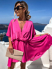 Mini robes Robe courte noire en polyester à demi-manches