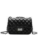 Mini-sac bandoulière à bandoulière en chaîne matelassée pour fille