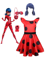 Miraculous Marinette Cosplay Costume Rouge Outfit pour les enfants Déguisements Halloween