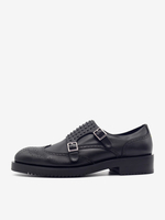 Mocassins à boucle en cuir de vache pour hommes