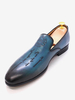 Mocassins à bout rond en cuir de vache pour hommes