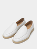 Mocassins à enfiler en cuir de vache à bout rond pour hommes