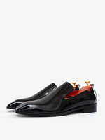 Mocassins à enfiler en cuir PU à bout rond pour hommes