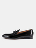 Mocassins à enfiler en cuir PU verni pour hommes