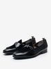 Mocassins à enfiler en daim et cuir de vache pour homme chaussures de bal de mariage