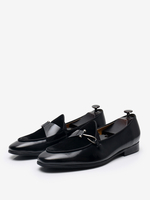 Mocassins à enfiler en daim et cuir de vache pour homme chaussures de bal de mariage