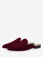 Mocassins à enfiler en tissu élastique à bout rond pour hommes