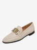 Mocassins à enfiler femmes chaussures plates blanches à bout rond