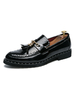 Mocassins à la mode pour hommes; chaussures à enfiler en cuir confortables