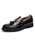 Mocassins à la mode pour hommes; chaussures à enfiler en cuir confortables