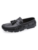 Mocassins à pampilles pour hommes; chaussures de conduite en noir