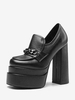 Mocassins à plateforme pour femmes escarpins à enfiler à talon épais