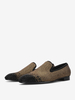 Mocassins Chaussures de Mariage Soirée hommes à enfiler avec strass - Bout rond en micro daim - Chaussures de bal de promo de mariage