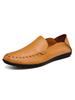 Mocassins Chaussures Plates Hommes à Cuir Synthétique à Col Rond Unicolore Chaussures Mocassins