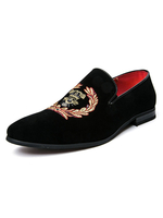 Mocassins Chaussures Plates Hommes à Cuir Synthétique en Crôute Imprimés à Col Rond avec Boucles Métals Multicolores Chaussures Mocassins