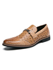 Mocassins Chaussures Plates Hommes à Cuir Synthétique Imprimés Animal à Col Rond avec Boucles Métals Unicolore Chaussures Mocassins