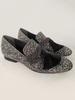 Mocassins chaussures pour hommes sans lacet paillettes motif dillustration bout rond paillettes tissu chaussures plates décontractées