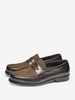 Mocassins en cuir à bout rond pour hommes
