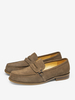 Mocassins en cuir à bout rond pour hommes