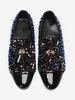 Mocassins en cuir à paillettes pour hommes chaussures à enfiler à paillettes pour bal de fin dannée et mariage