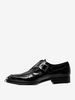 Mocassins en cuir de vache pour hommes chaussures de mariage à sangles moines
