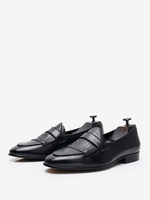Mocassins en cuir pour hommes chaussures de bal de mariage formelles à enfiler