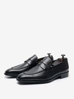 Mocassins en cuir PU à bout carré pour hommes chaussures de bal de mariage