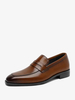 Mocassins en cuir PU à bout rond chaussures chic hommes