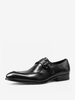 Mocassins en cuir PU pour hommes chaussures de mariage avec sangle de moine