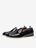 Mocassins en cuir verni pour hommes chaussures de bal de fin dannée et de mariage