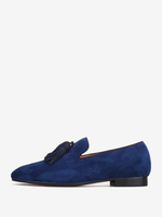 Mocassins en daim à enfiler pour hommes chaussures de mariage à bout rond avec motif artistique