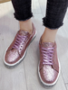 Mocassins en tissu à paillettes roses Bout rond Chic Chaussures de sport modernes