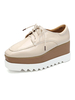Mocassins Femme avec Bout Rond à Lacets Tricolores