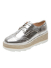 Mocassins Femme avec Plateforme à Lacets en Cuir Synthétique Bicolores