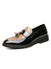 Mocassins Homme en Cuir Synthétique avec Franges Bicolores avec Bour Rond