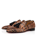 Mocassins Homme Imprimé avec Bout Rond en Cuir Synthétique Imprimés