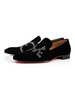 Mocassins Homme Imprimé avec Bout Rond en Cuir Synthétique Unicolore