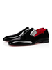 Mocassins Homme Imprimé avec Bout Rond en Cuir Synthétique Verni